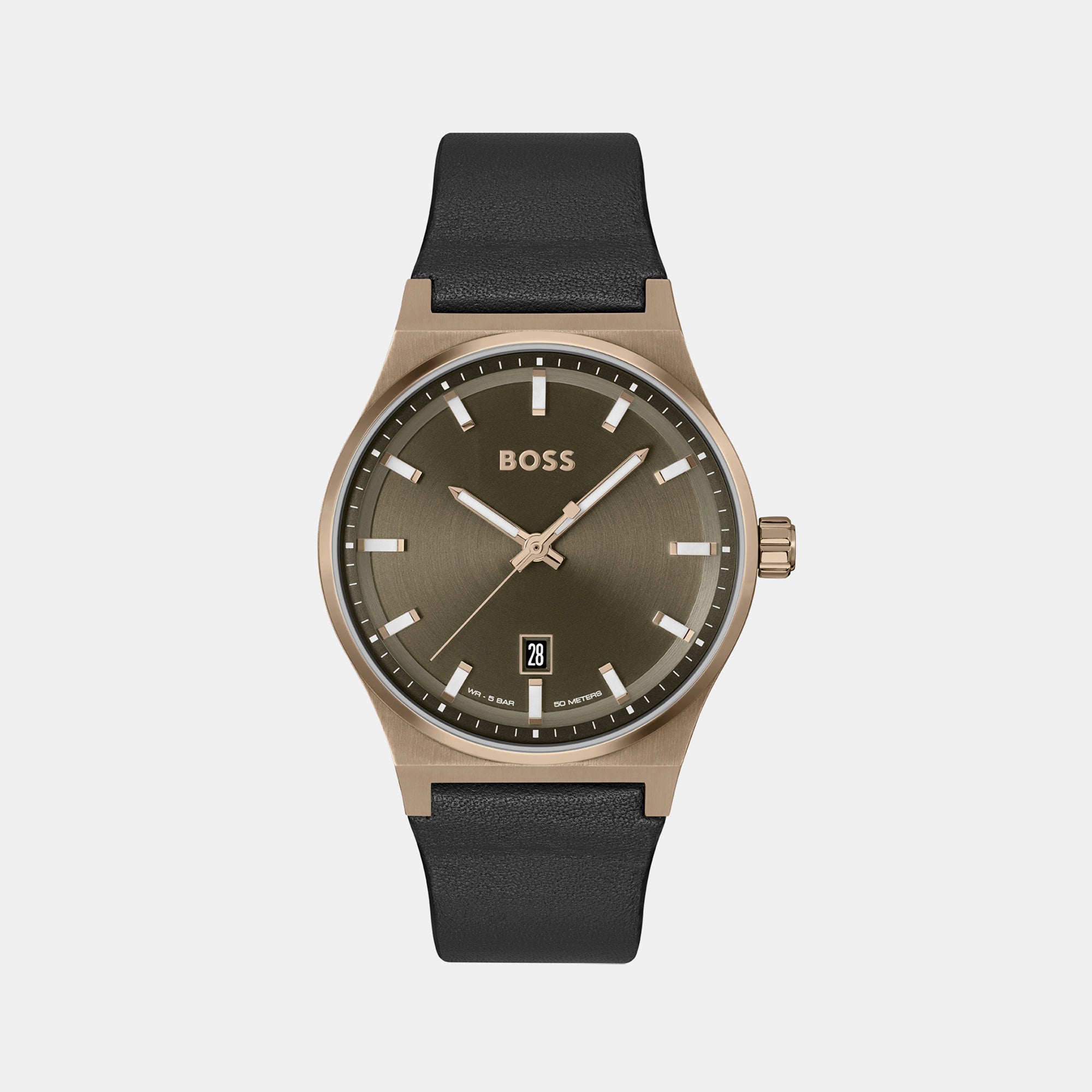 Boss Round Green Analog watch