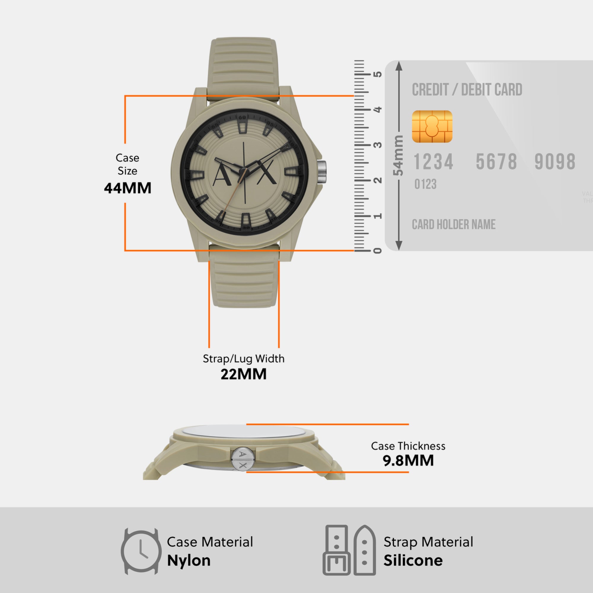 Armani Exchange Nylon Round watch