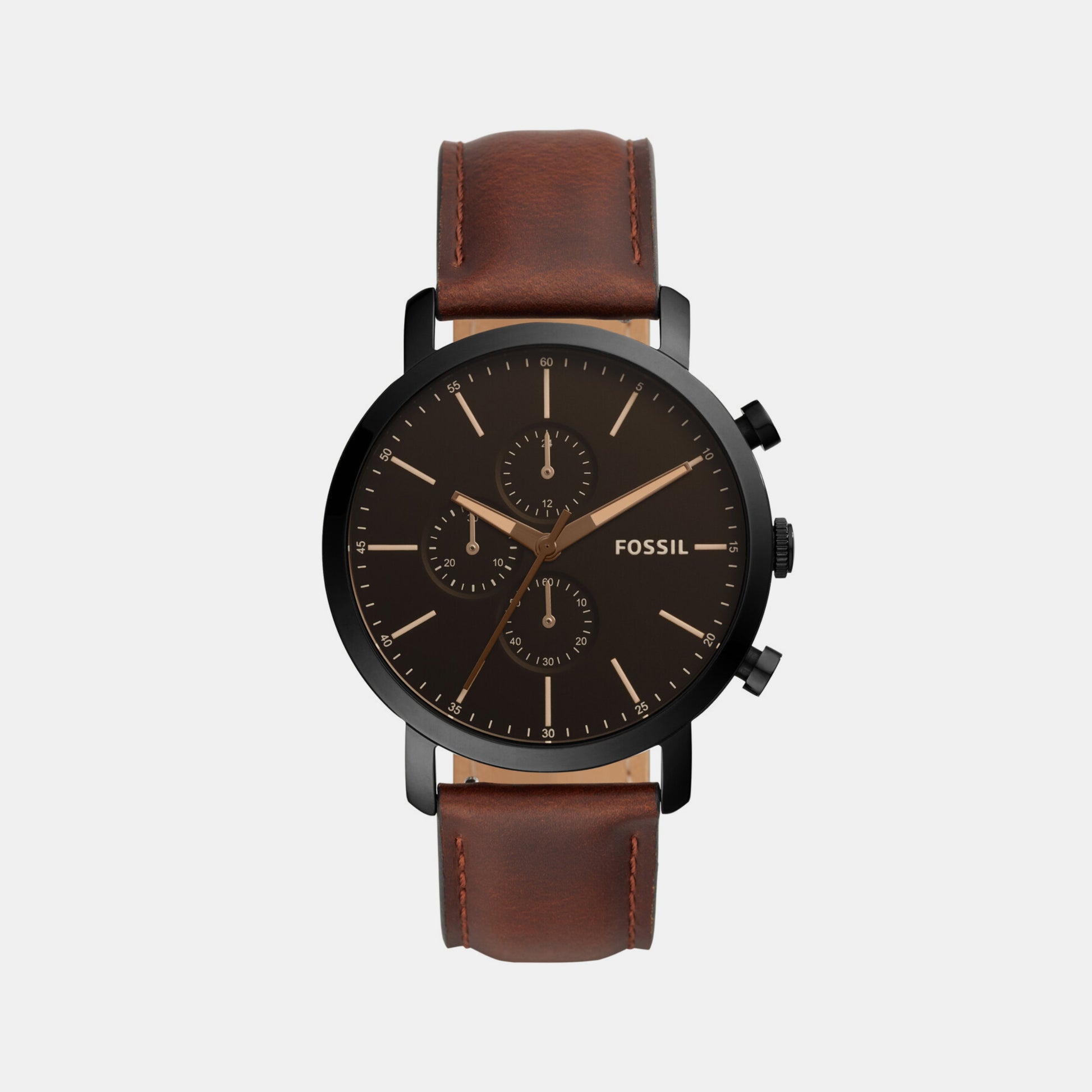 Male Black Chronograph Leather Watch BQ2461