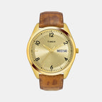 Timex Round Champagne Analog watch