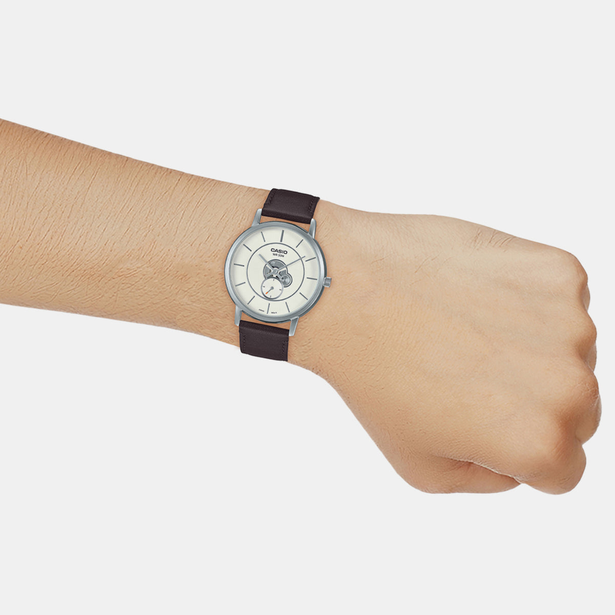 Casio Leather White watch
