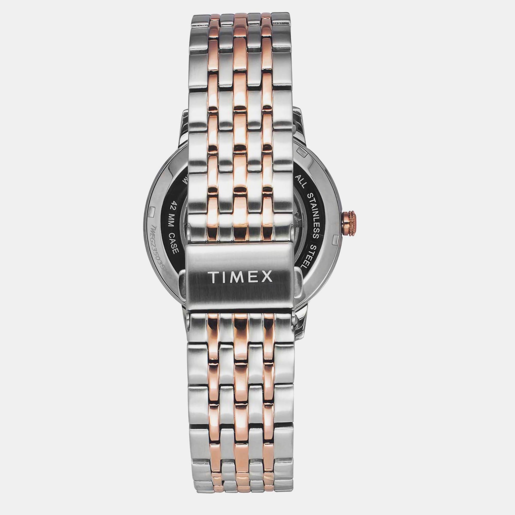 Timex Men Round Silver watch