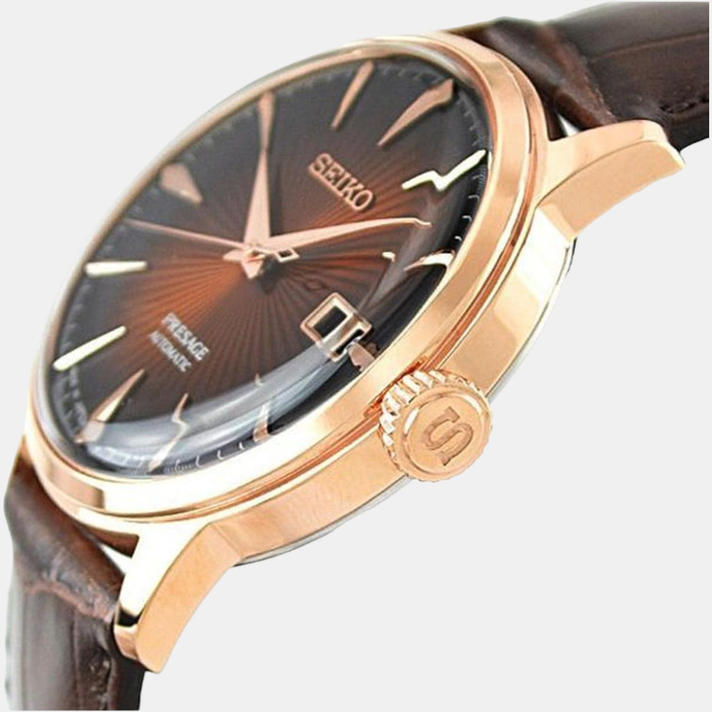 Seiko Men Round Brown watch