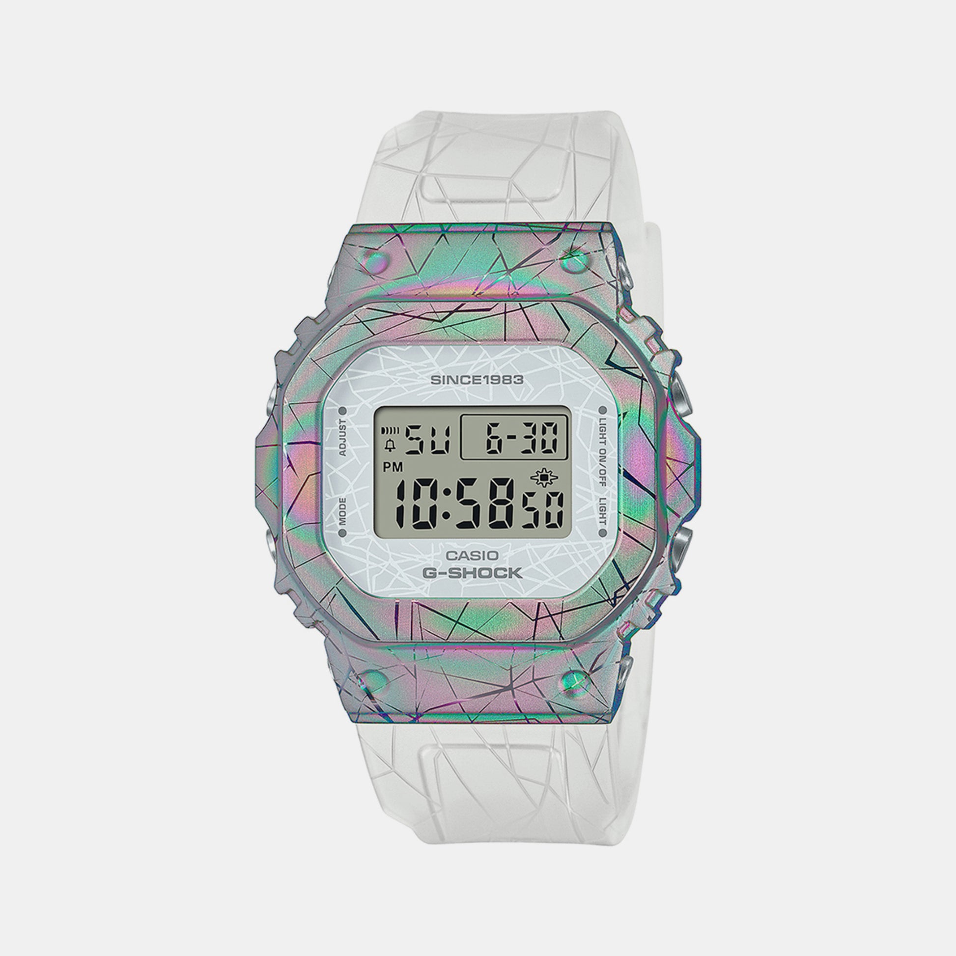 Female White Digital Resin Watch G1359