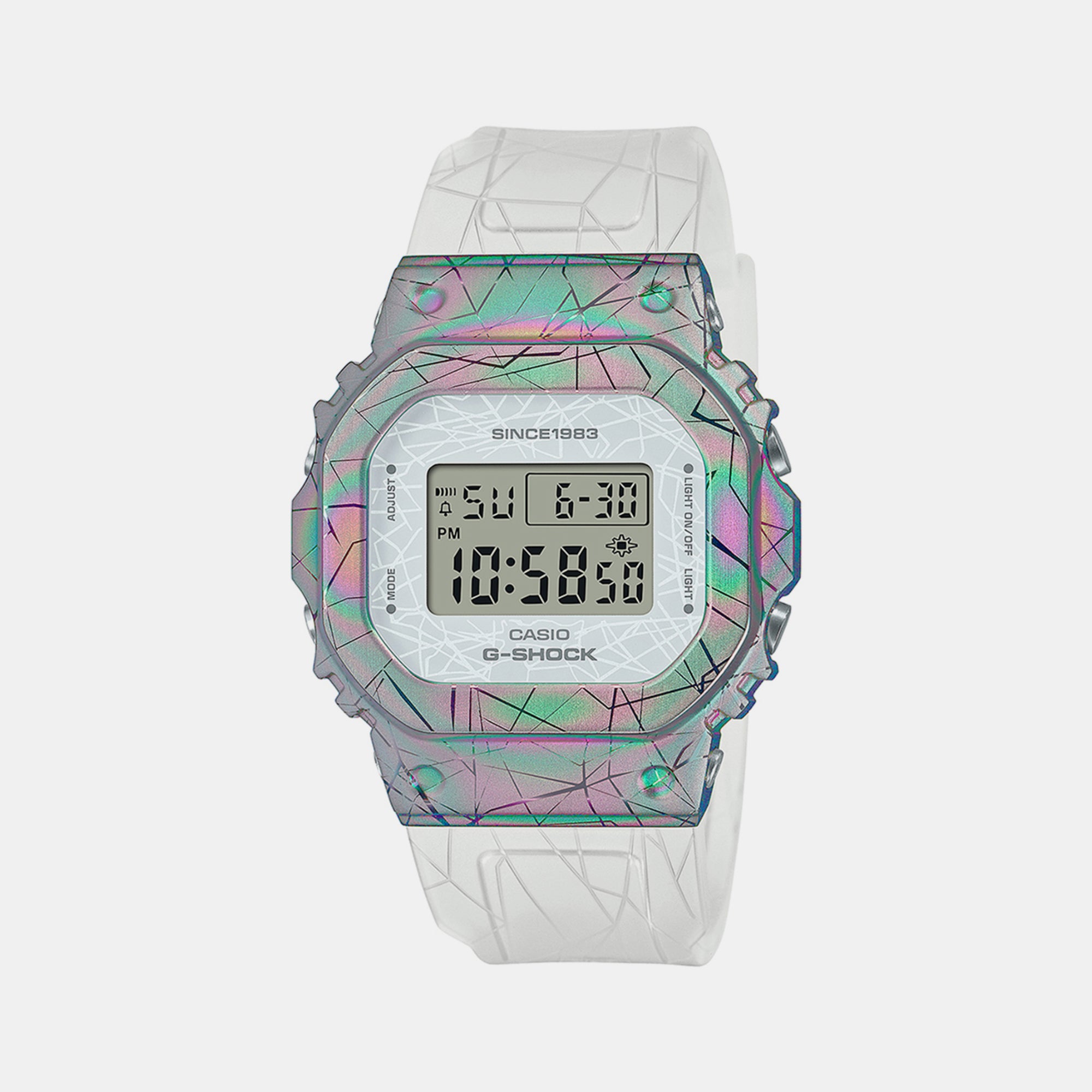 Casio Rectangular White Digital watch