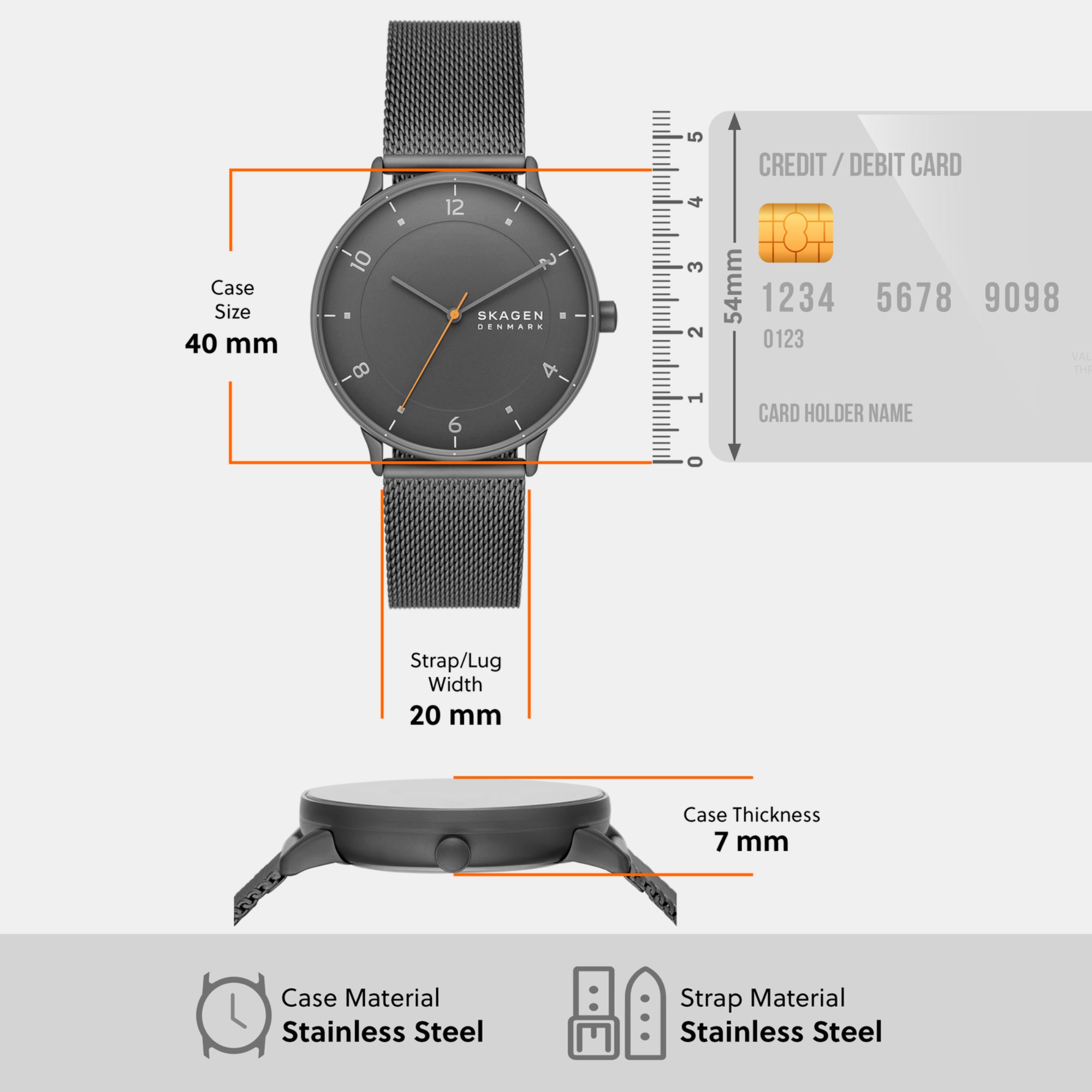 Skagen Stainless Steel Round watch