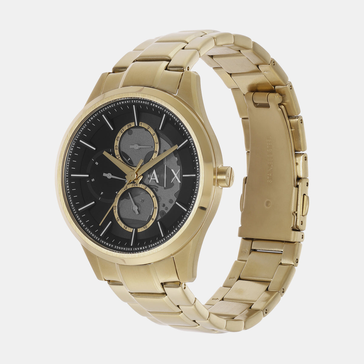 Armani Exchange Men Round Black watch