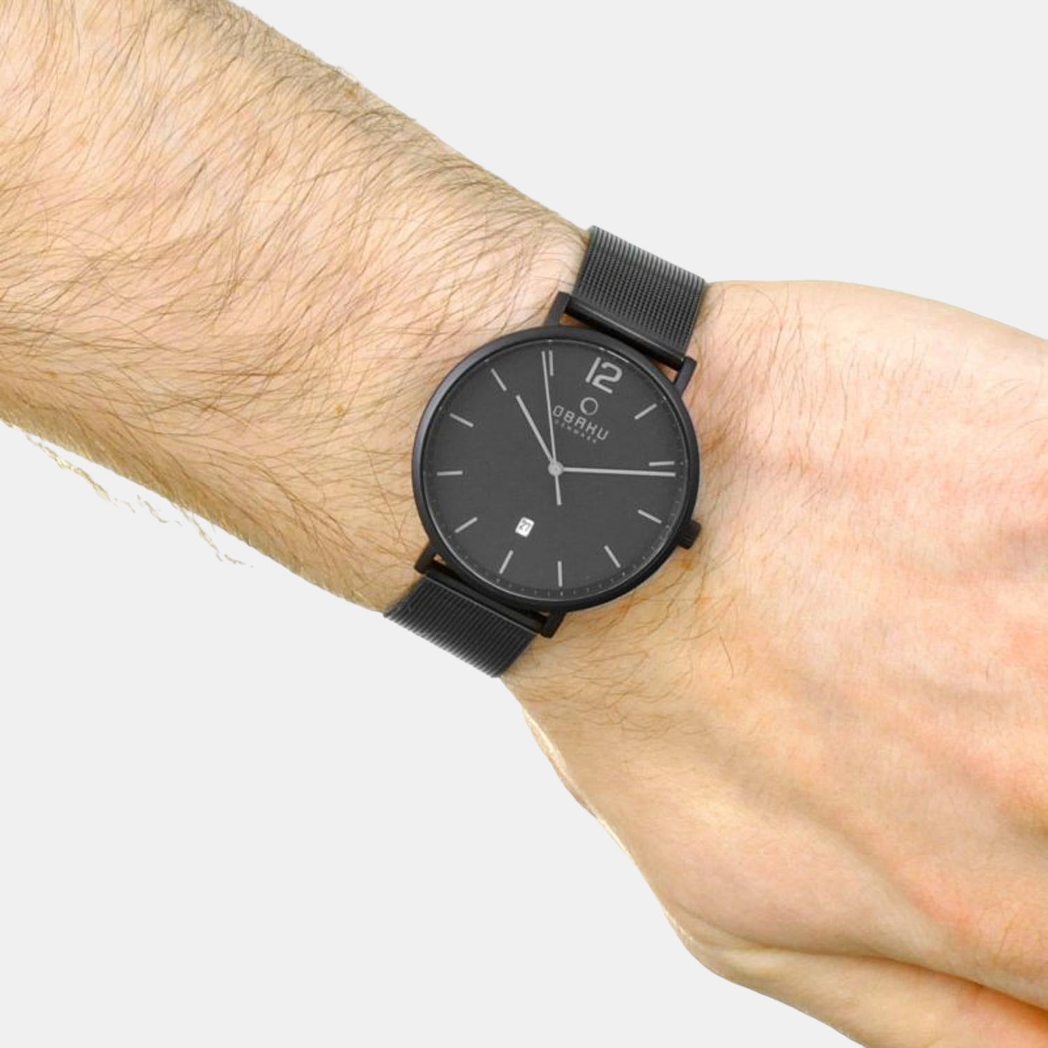 Obaku Men Round Black watch