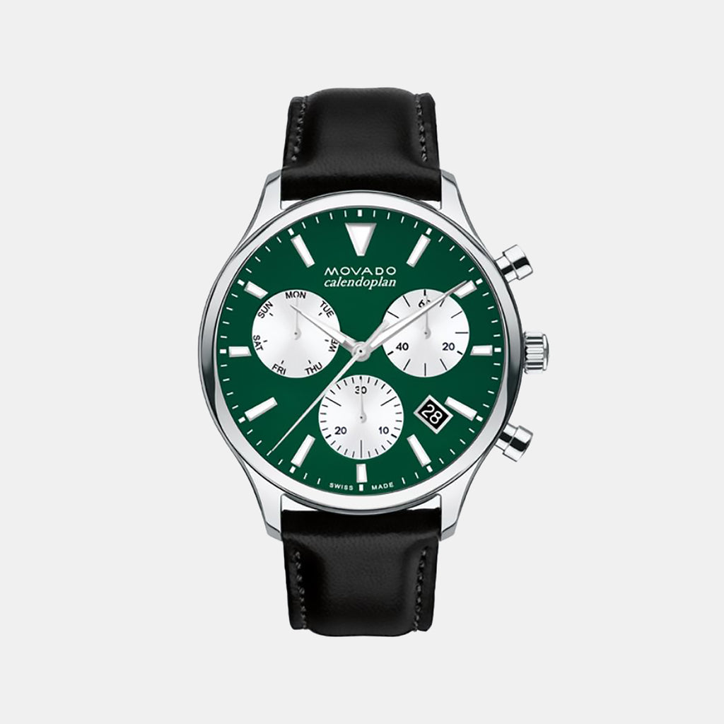 Movado Round Green Chronograph watch