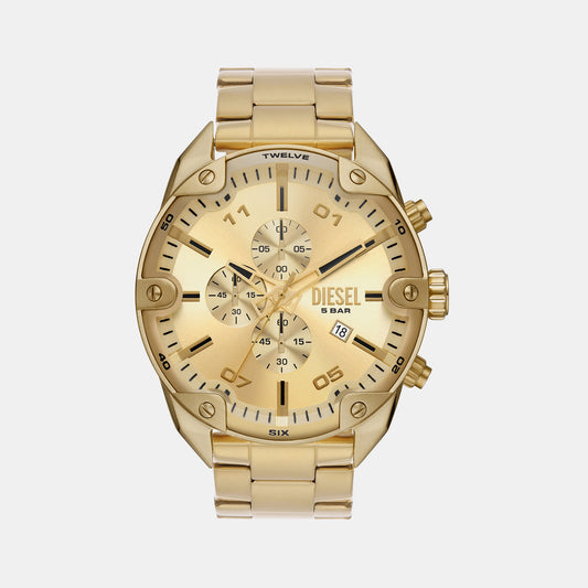 Male Gold Chronograph Stainless Steel Watch DZ4608