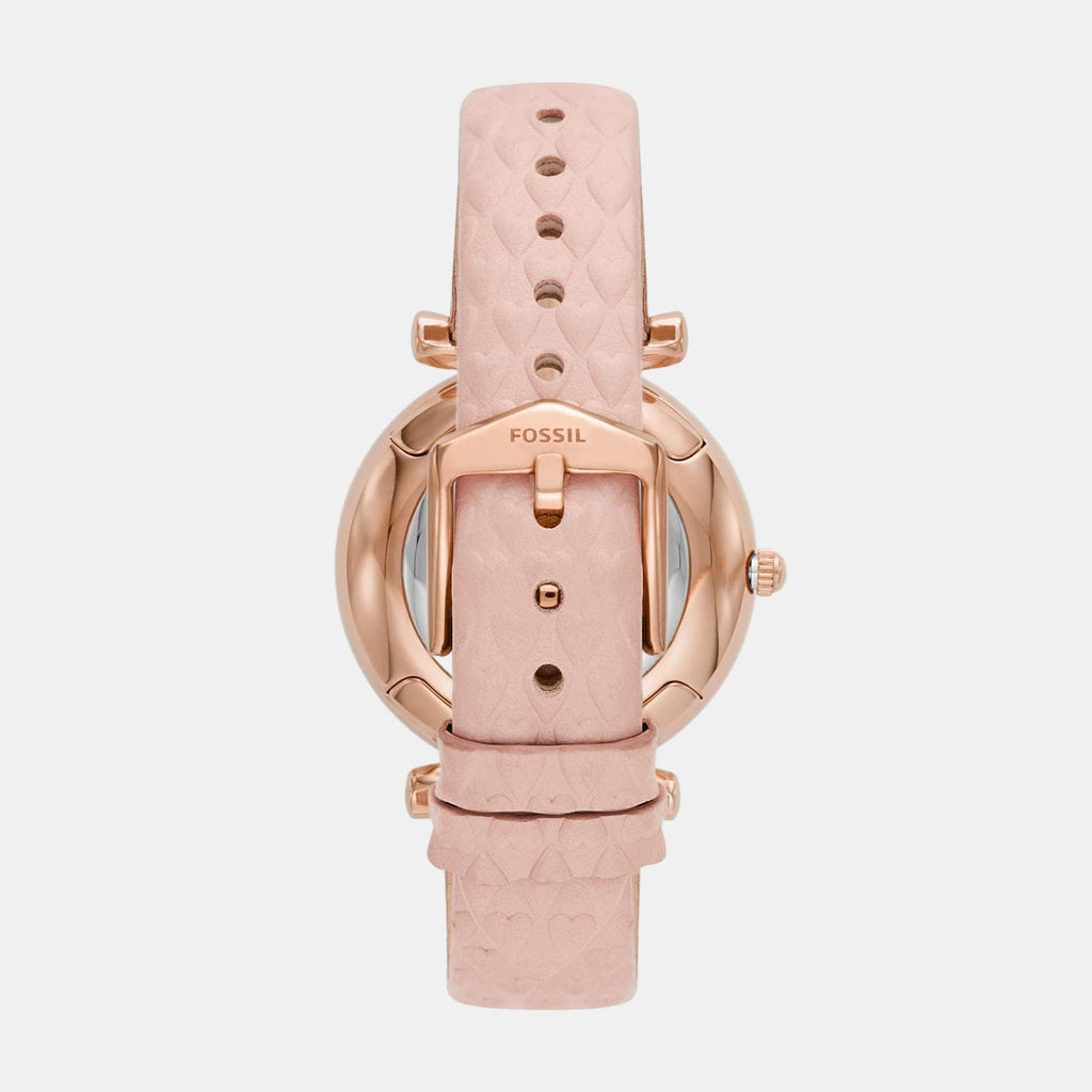 Carlie Women Quartz White Dial Analog Leather Watch ES5269