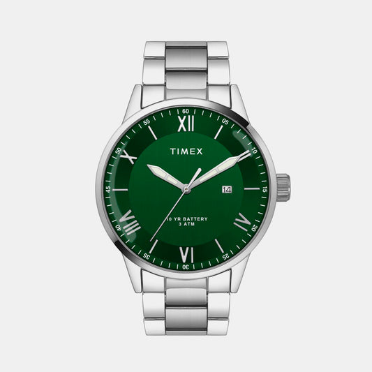 E Class Male Green Analog Stainless Steel Watch TWEG19918