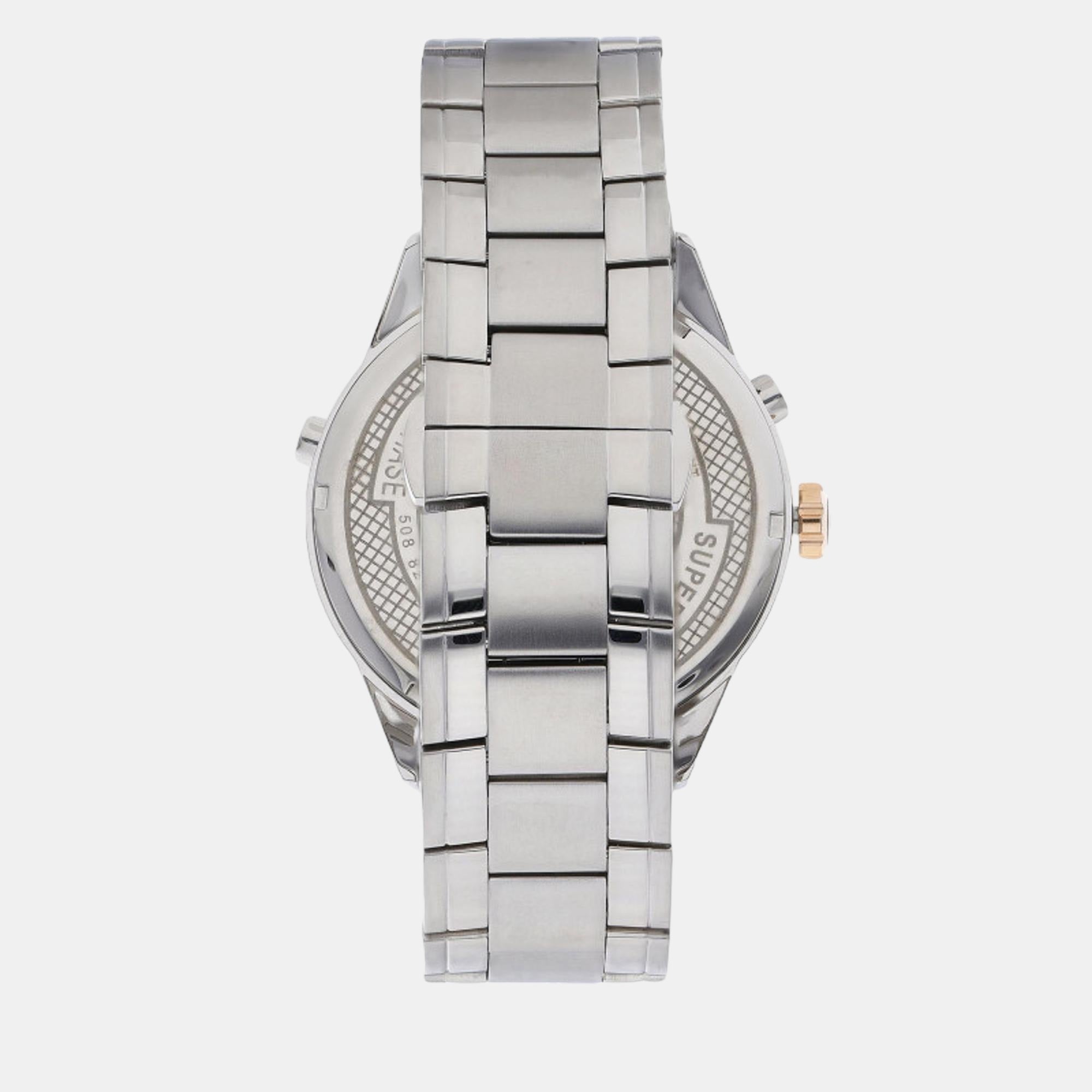 Superior Moonphase Men Quartz Black Dial Chronograph Stainless Steel Watch 508821 47 53 50