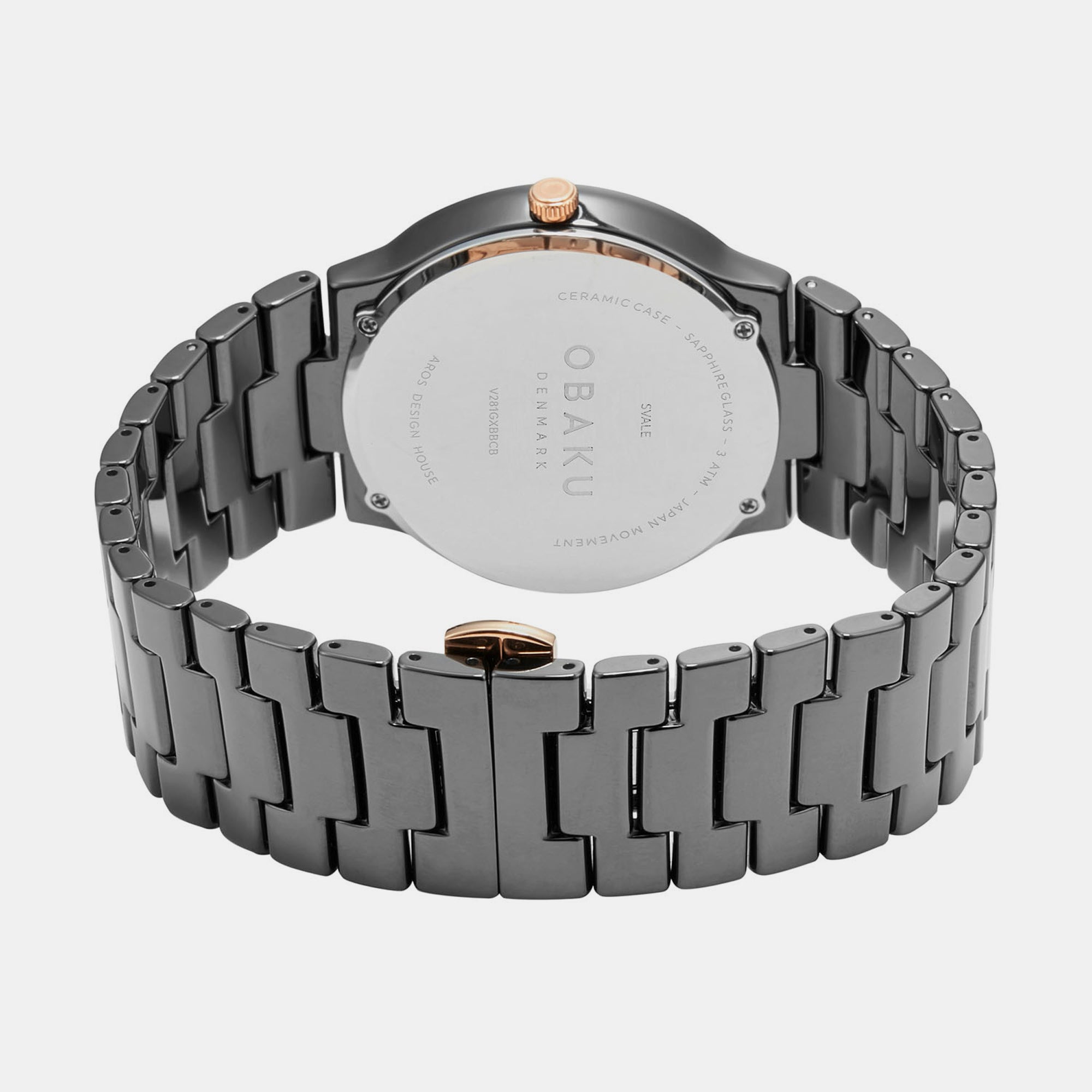 Obaku Men Round Black watch