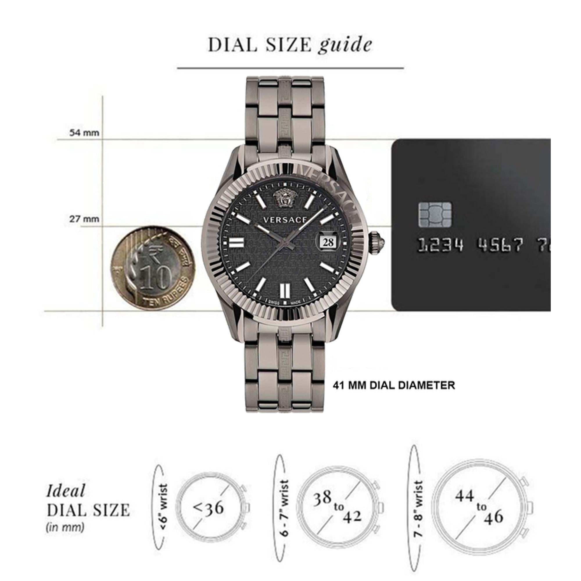 Men Quartz Grey Dial Analog Stainless Steel Watch VE3K00622