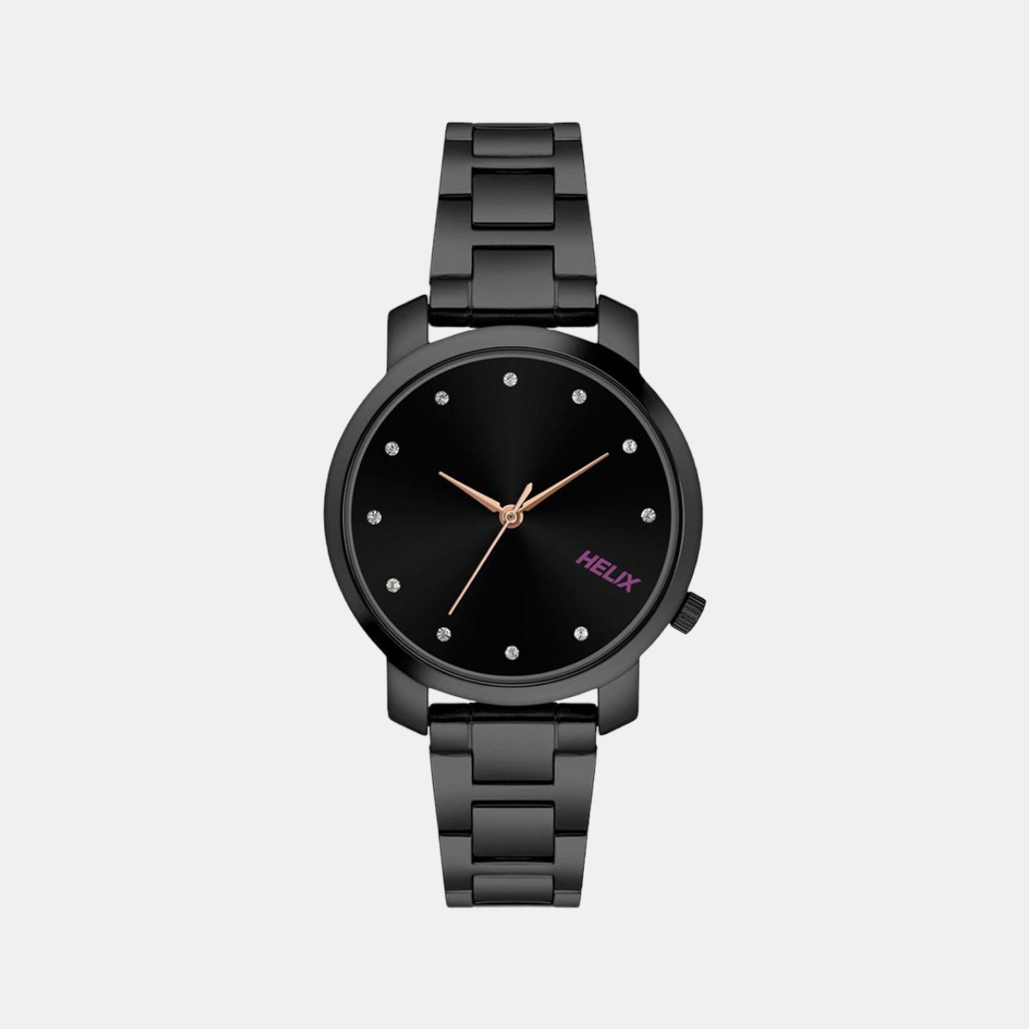Helix Round Black Analog watch
