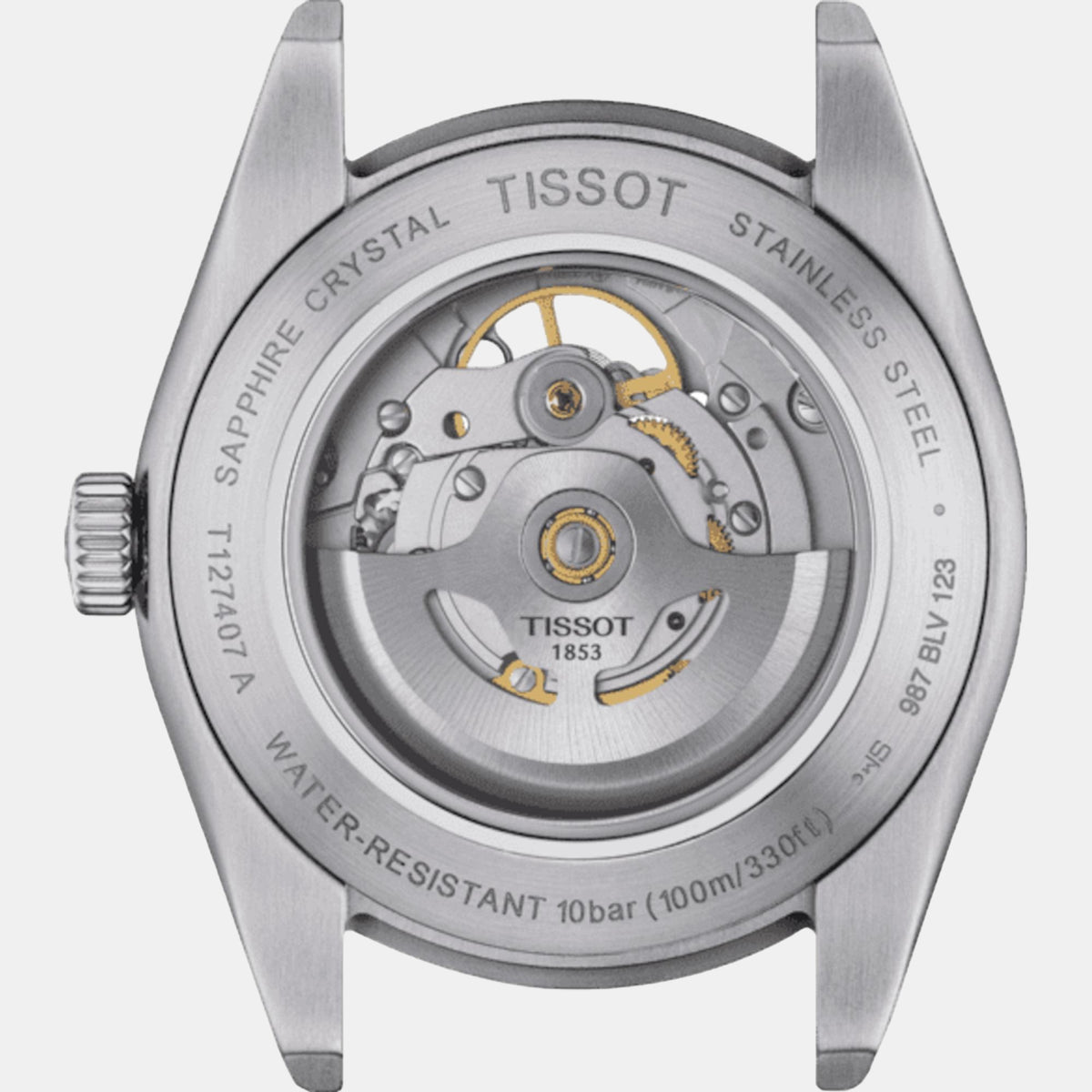 Gentleman Men Automatic Silver Dial Analog Stainless Steel Watch T1274071103101