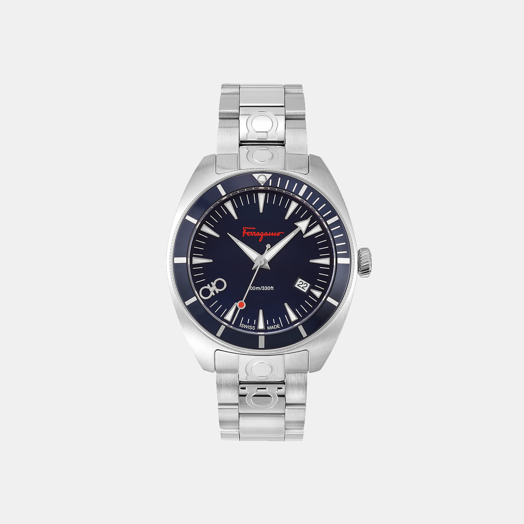 Ferragamo Round Blue Analog watch