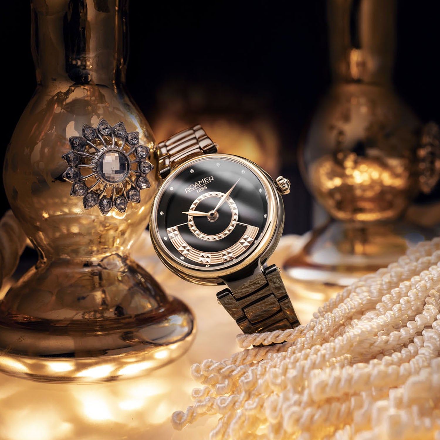 Lady Mermaid Women Quartz Grey Dial Analog Stainless Steel Watch 602857 43 60 50