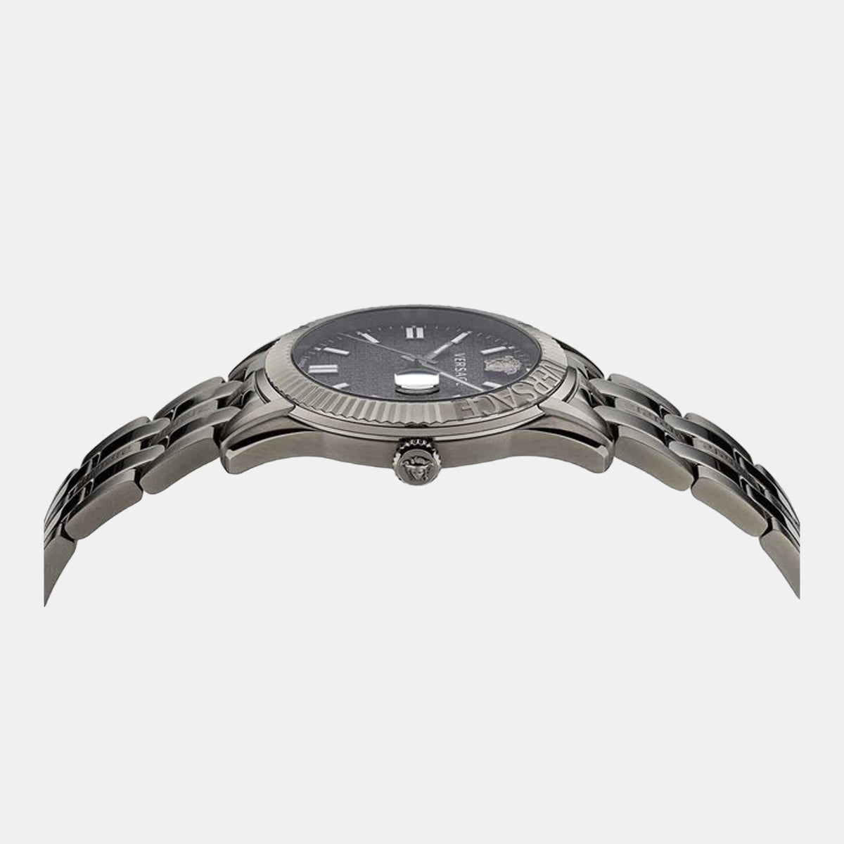 Men Quartz Grey Dial Analog Stainless Steel Watch VE3K00622