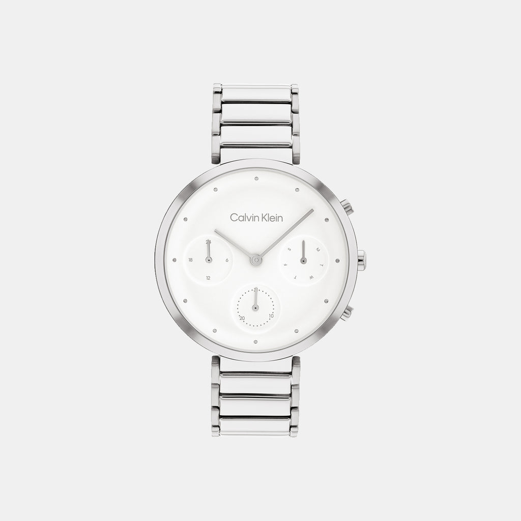 Calvin Klein Round White Chronograph watch