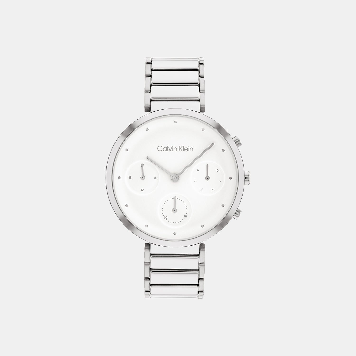 Calvin Klein Round White Chronograph watch