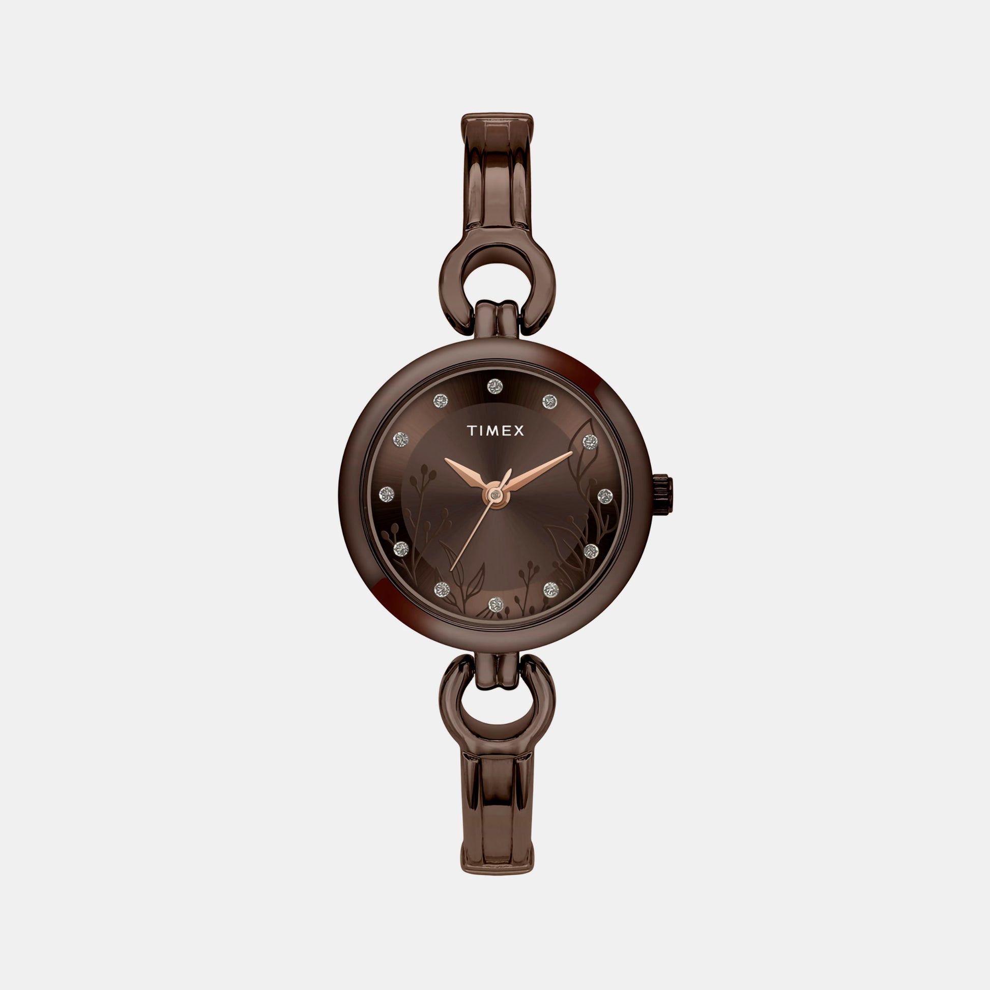 Female Brown Analog Stainless Steel Watch TWEL11438