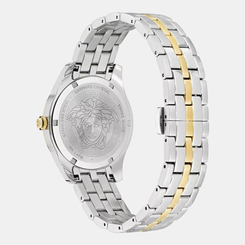 Greca Men Quartz Green Dial Analog Stainless Steel Watch VE6C00423