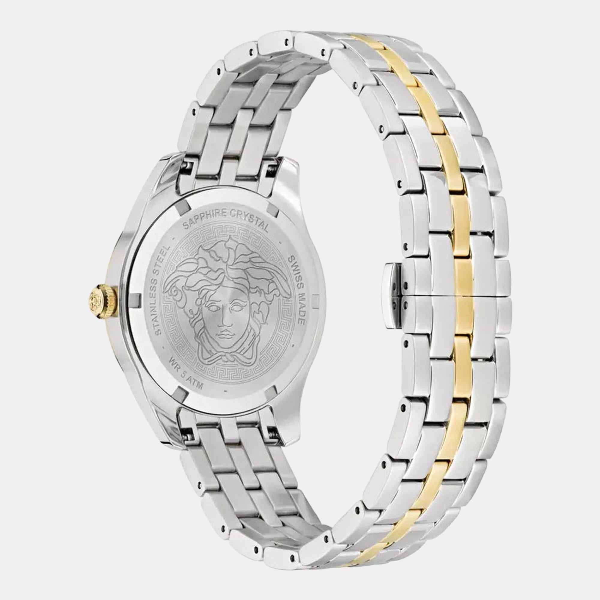 Greca Men Quartz Green Dial Analog Stainless Steel Watch VE6C00423