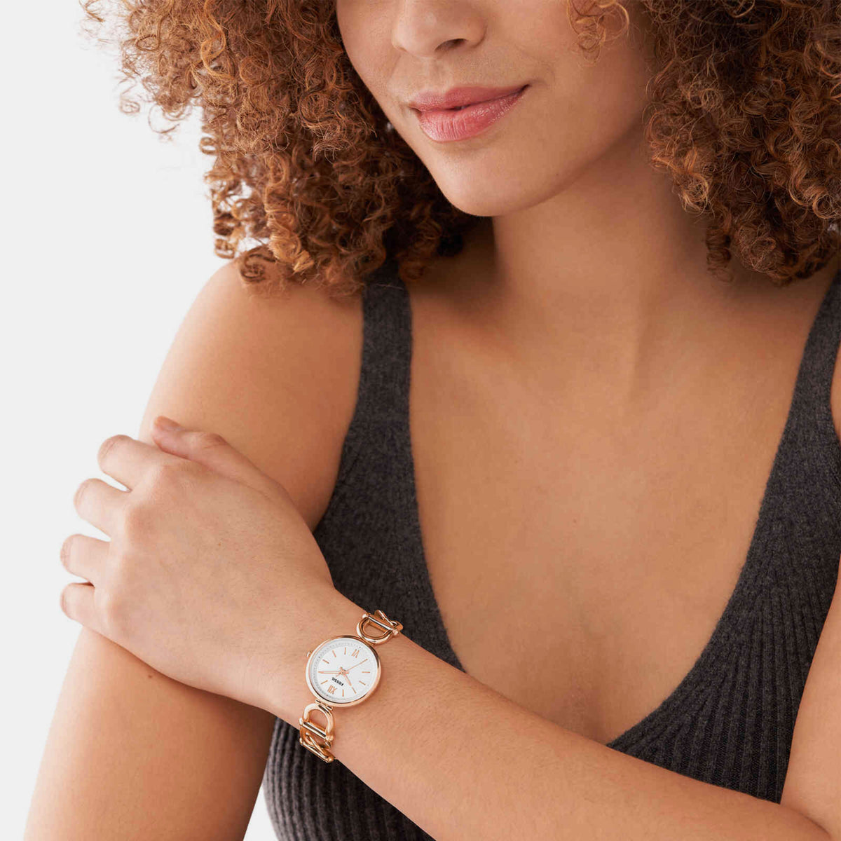 Fossil Women Round Silver watch