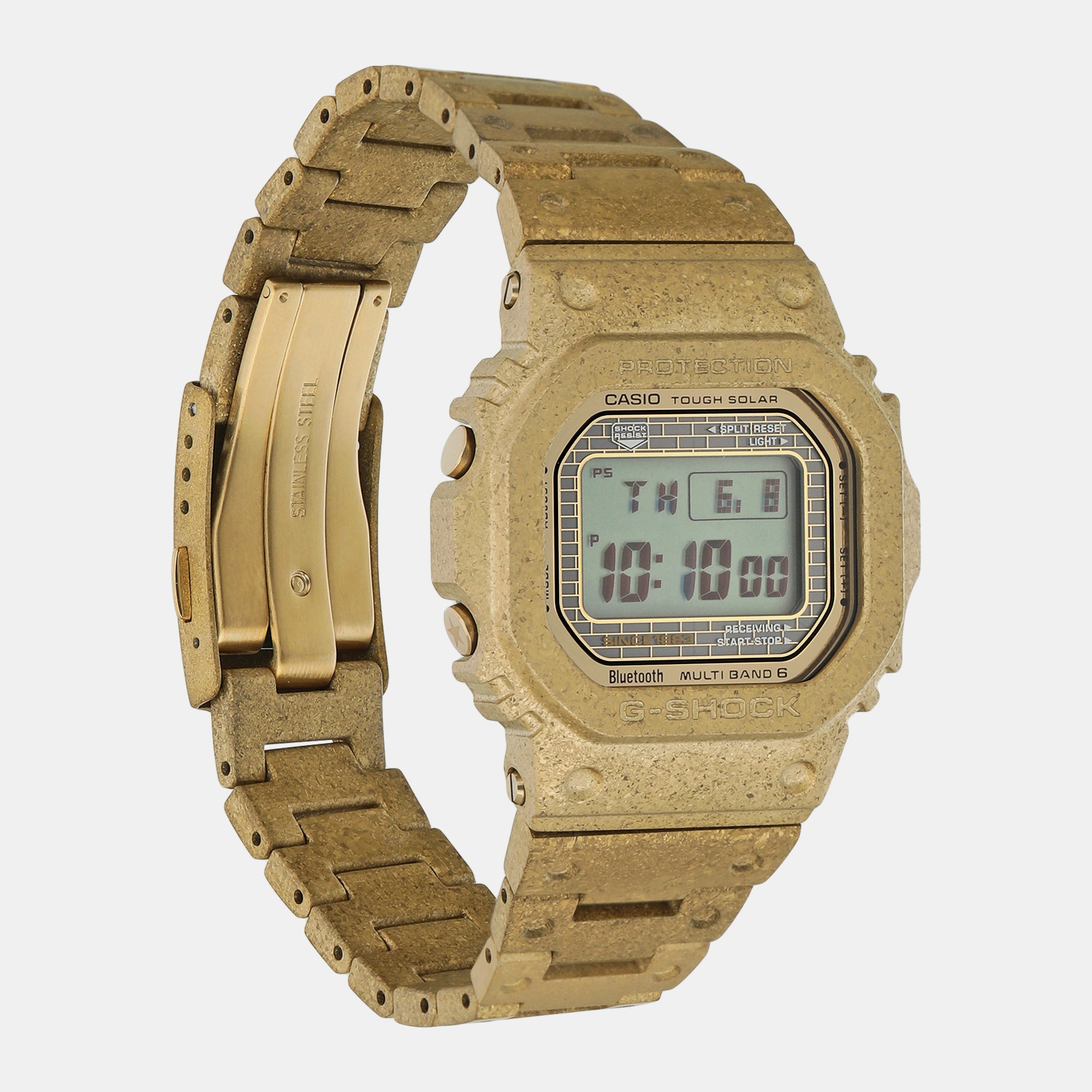 Casio Men Rectangular Gold watch