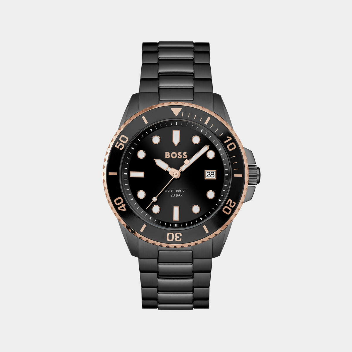 Boss Round Black Analog watch