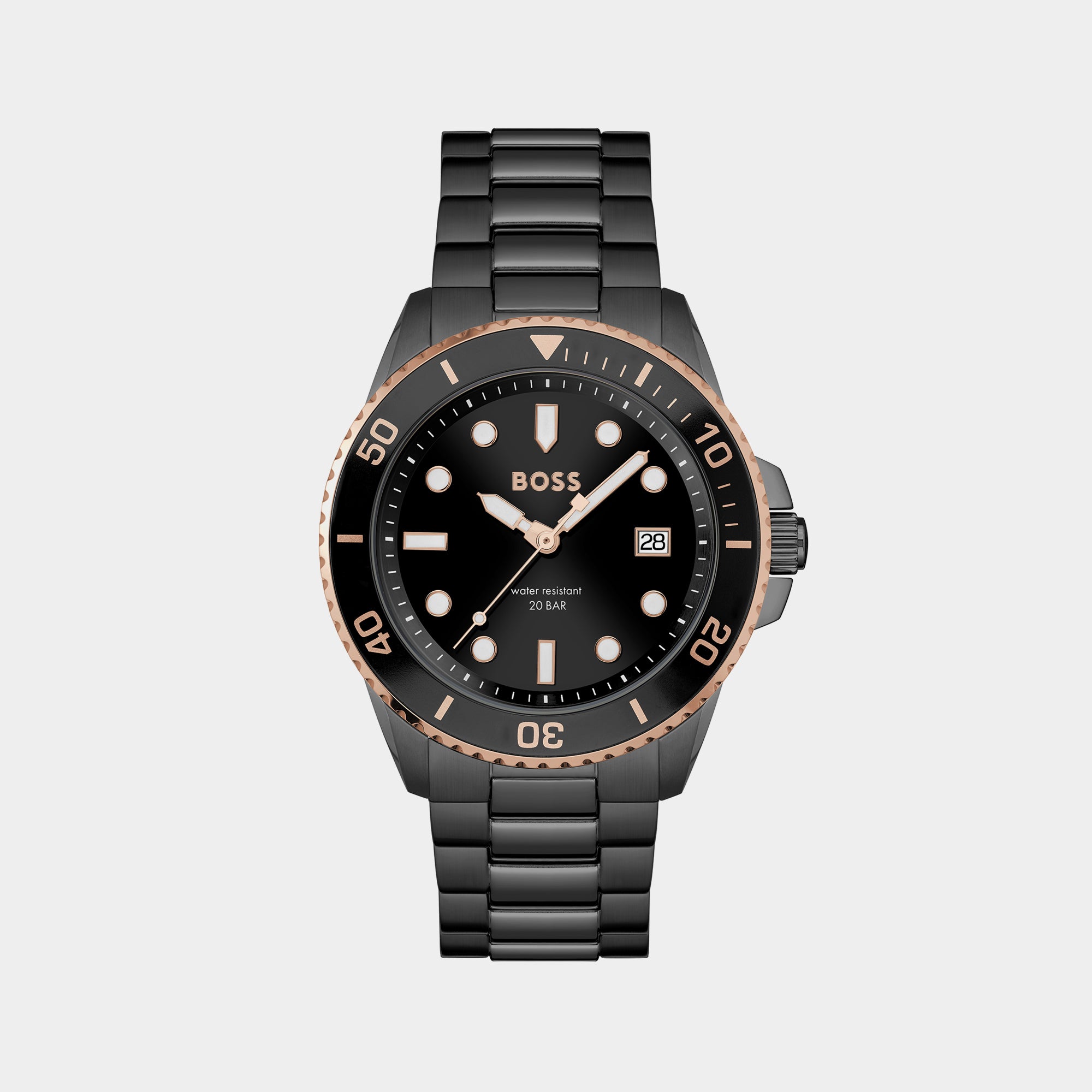 Boss Round Black Analog watch