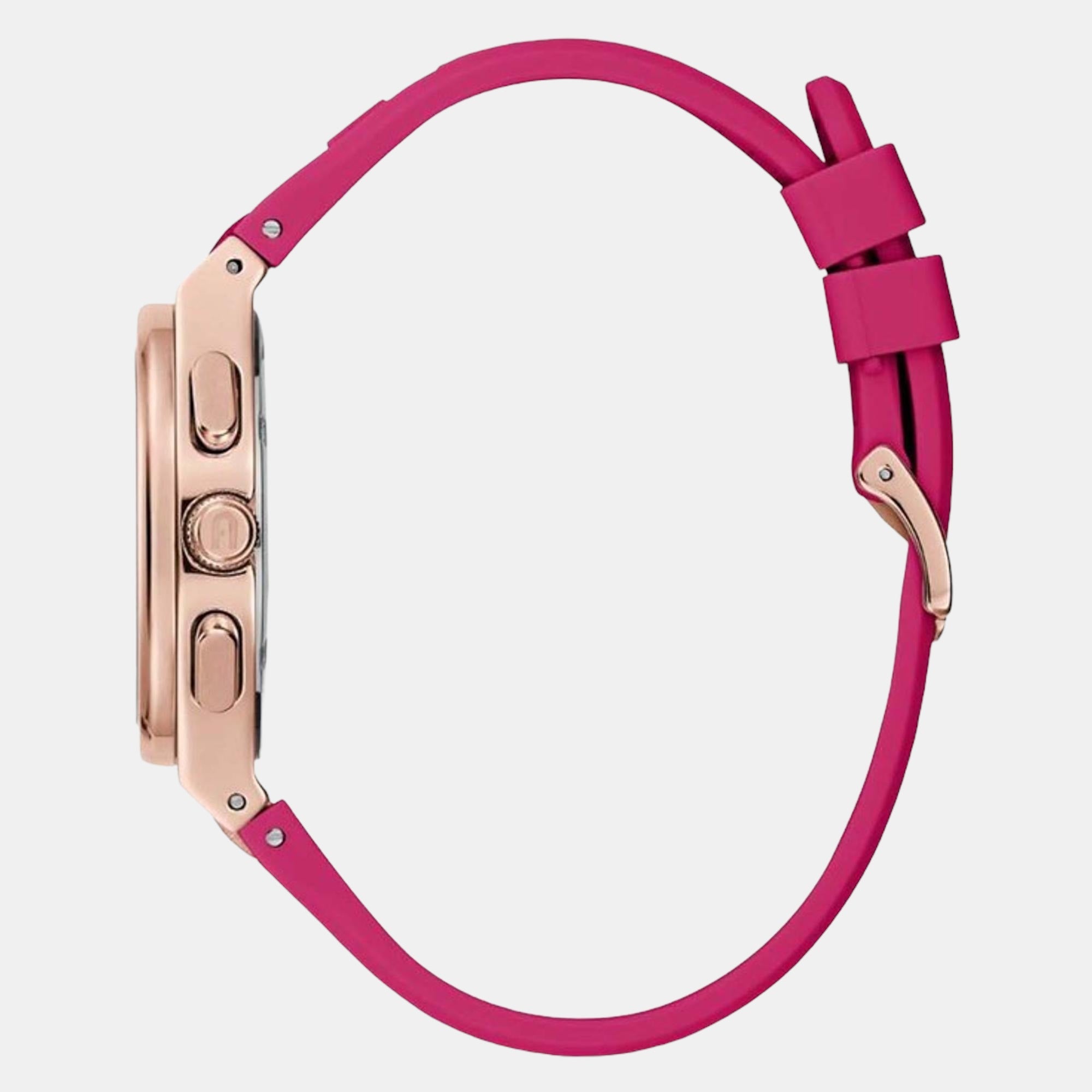 Women Quartz Pink Dial Chronograph Silicone Watch WW00036008L3