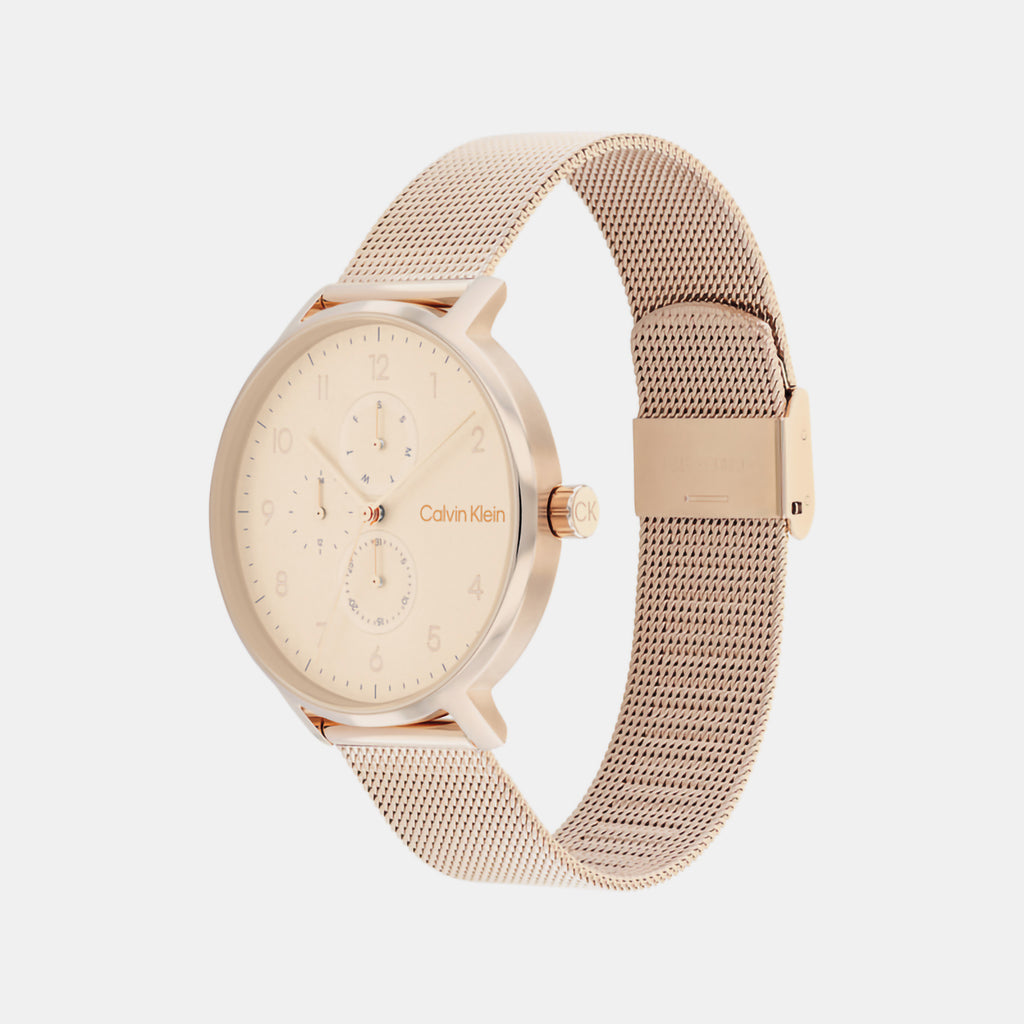 Calvin Klein Unisex Round Gold watch