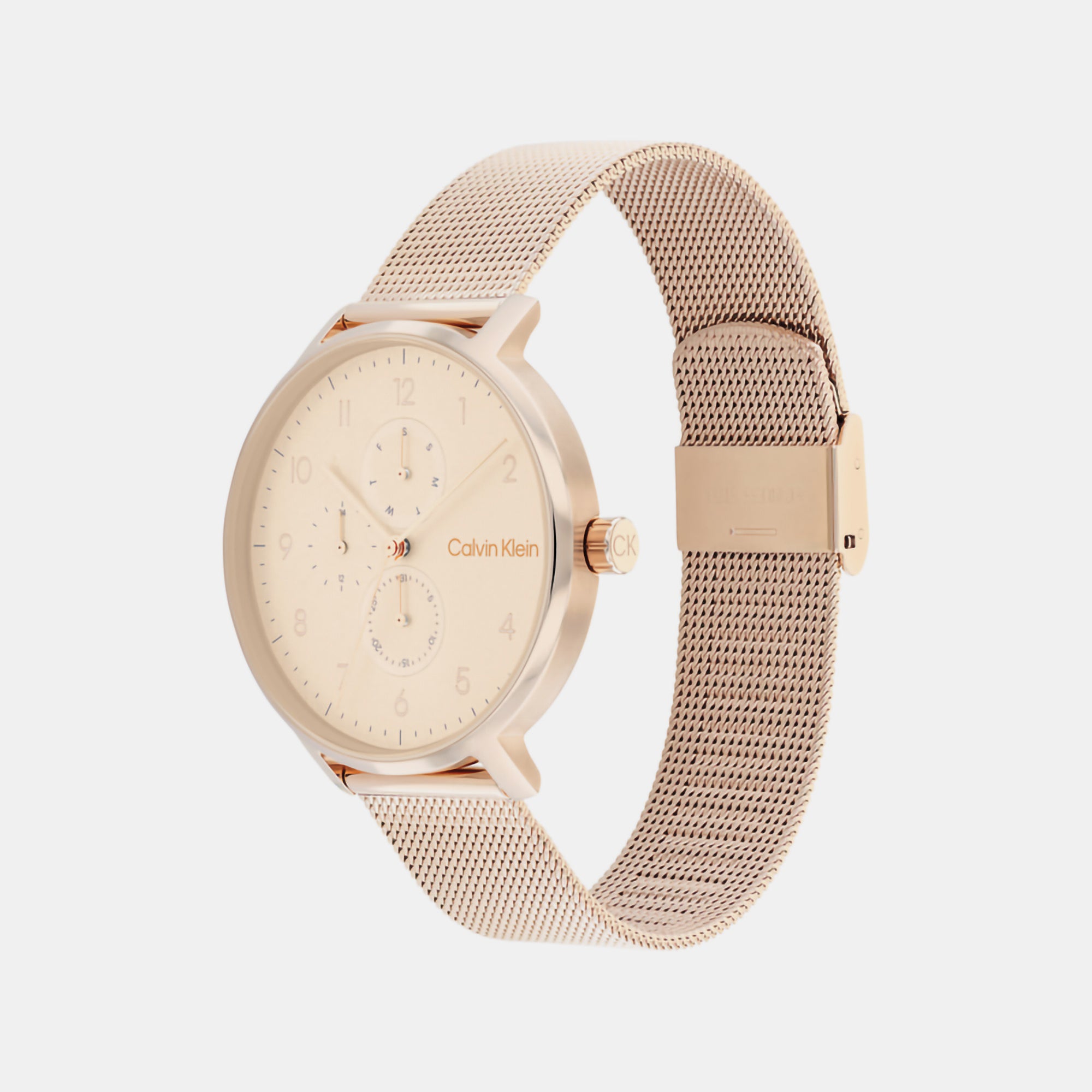 Calvin Klein Unisex Round Gold watch