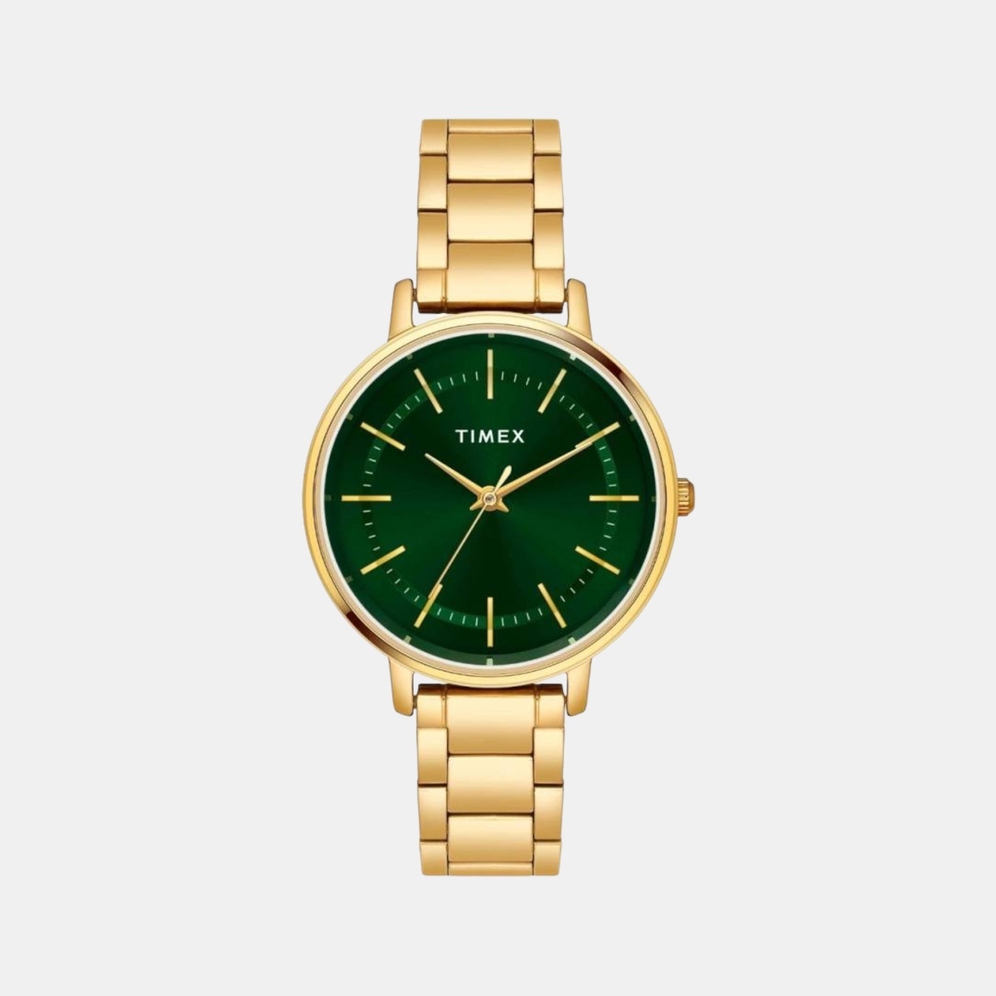 Timex Classics Women Quartz Green Dial Analog Stainless Steel