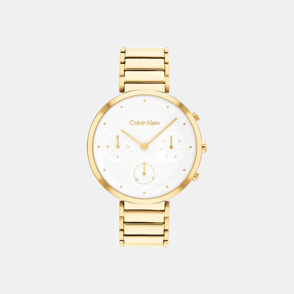 Calvin Klein Round White Chronograph watch