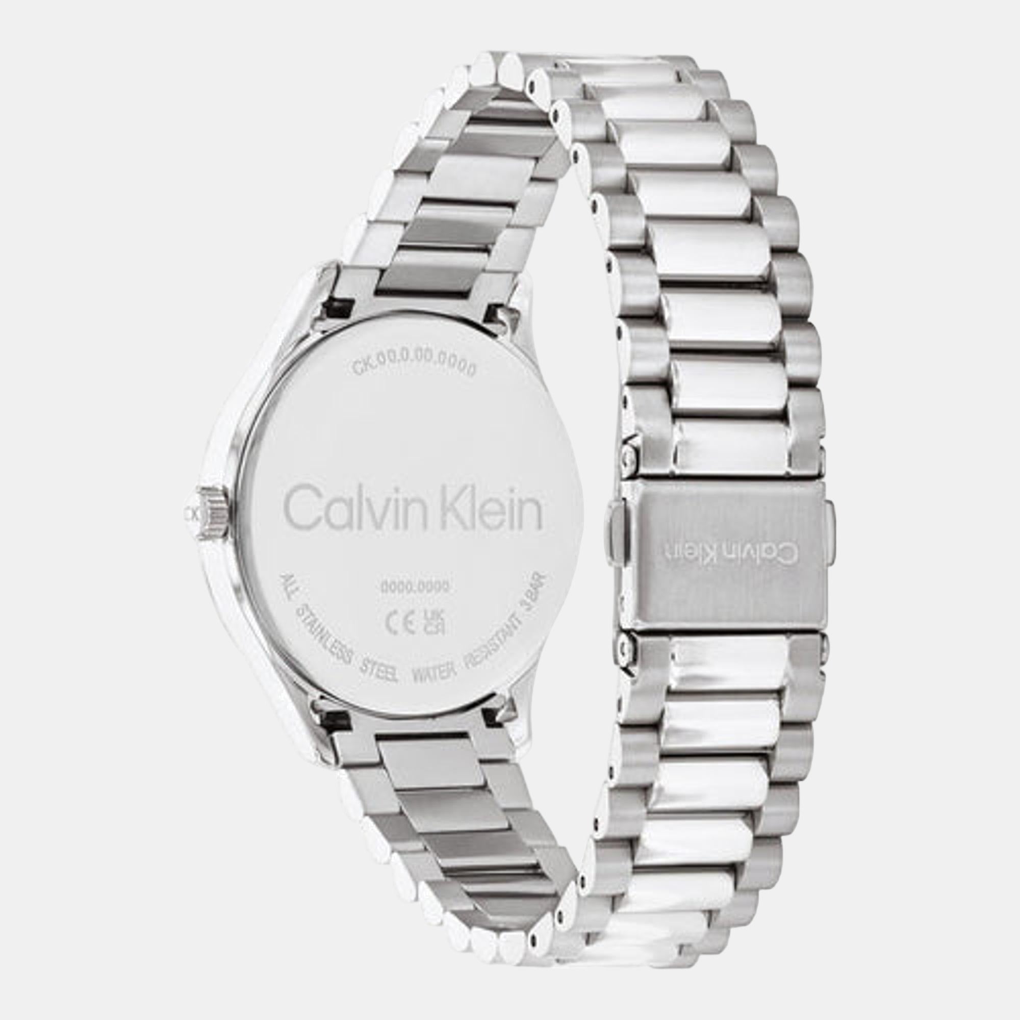 Ck Burst Unisex Quartz Blue Dial Analog Stainless Steel Watch 25200230