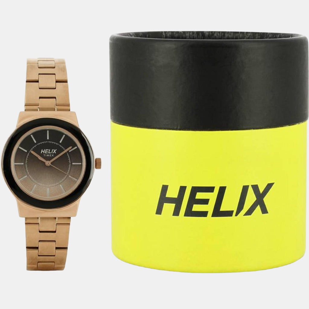Helix Stainless Steel Brown watch
