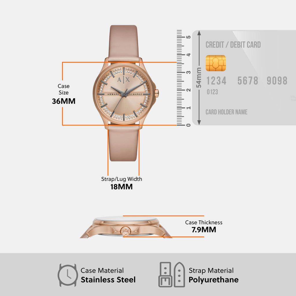 Armani Exchange Stainless Steel Round watch