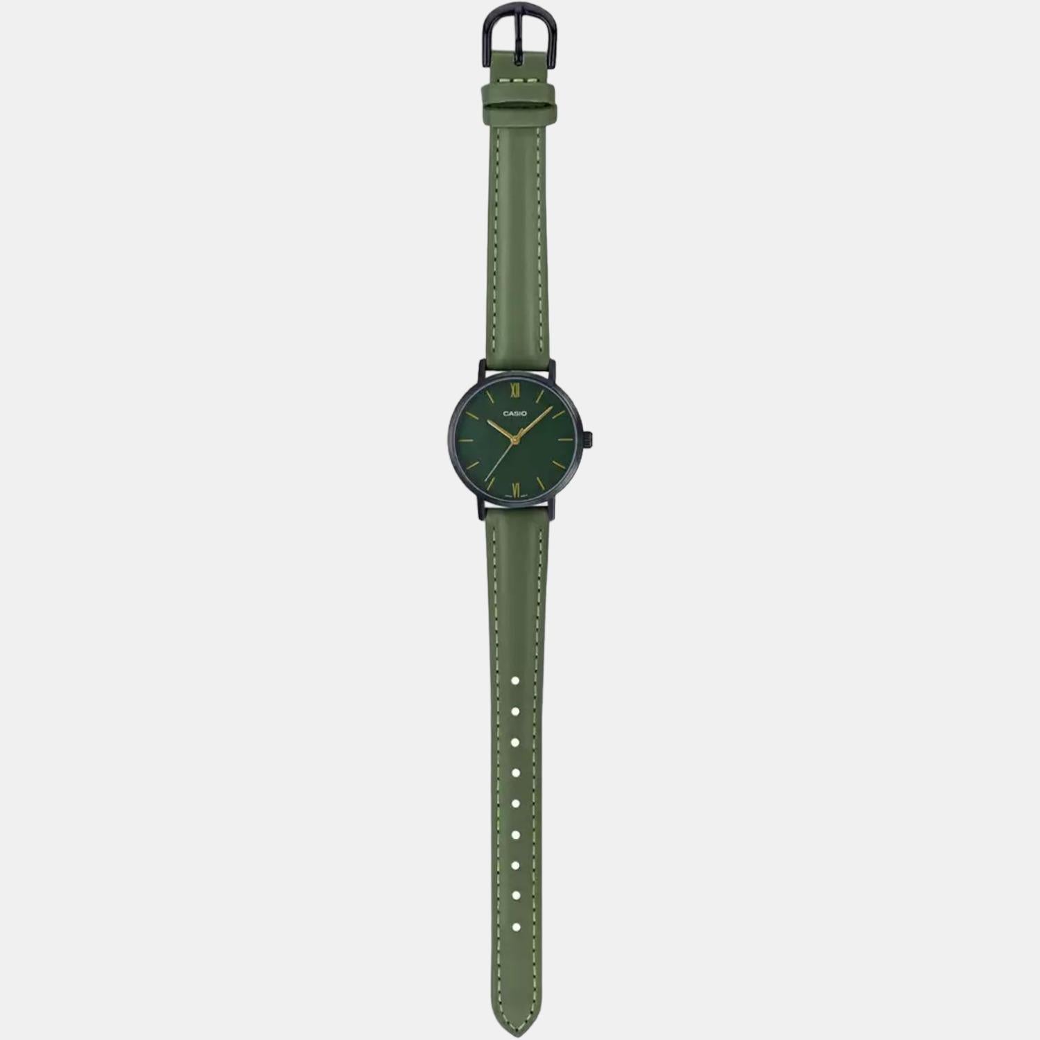 Casio Leather Green watch