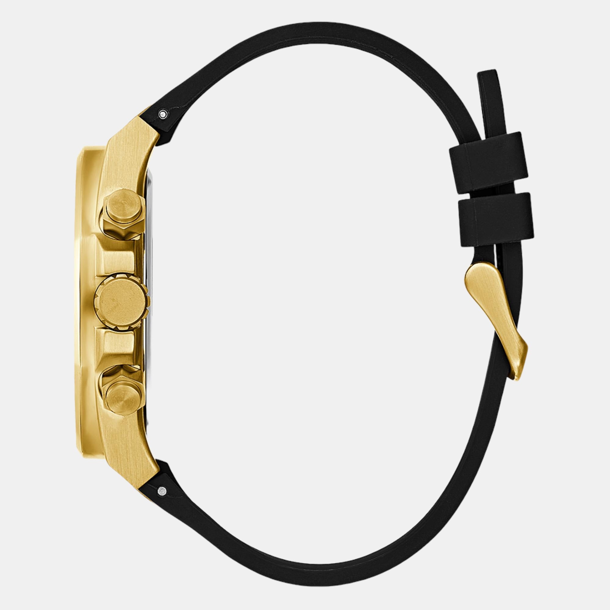 Men Quartz Black Dial Chronograph Silicone Watch GW0583G2