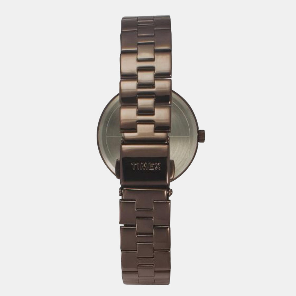 Women Quartz Brown Dial Analog Stainless Steel Watch TWEL16603