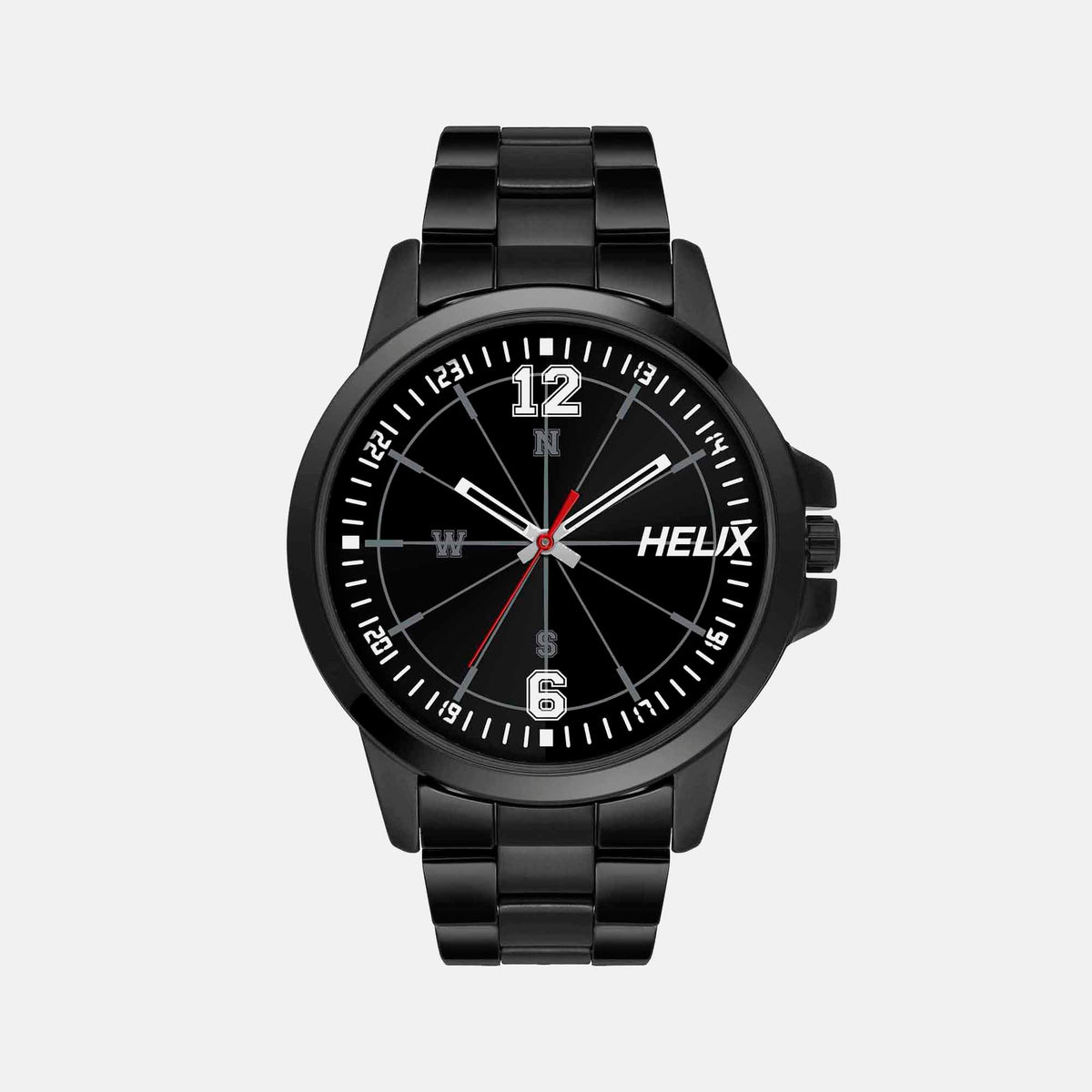 Helix Round Black Analog watch