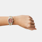 Scarlette Women Quartz Silver Dial Analog Stainless Steel Watch ES5173