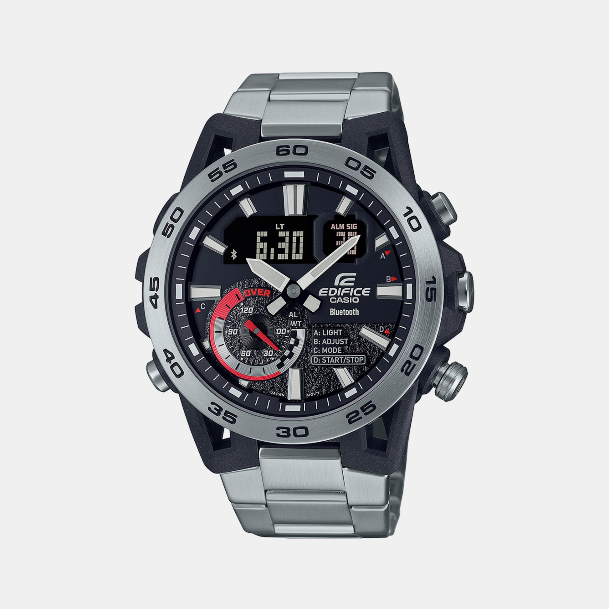 Male Black Analog-Digital Stainless Steel Watch ED574