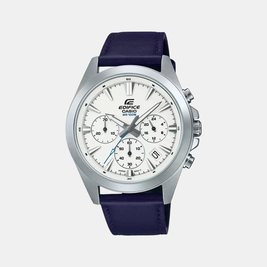 Casio Round White Chronograph watch