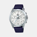 Casio Round White Chronograph watch