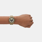 Armani Exchange Men Round Beige watch